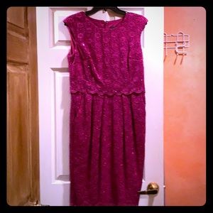 Fuscia embellished Cocktail dress